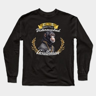 The Distinguished Ape Gentleman Long Sleeve T-Shirt